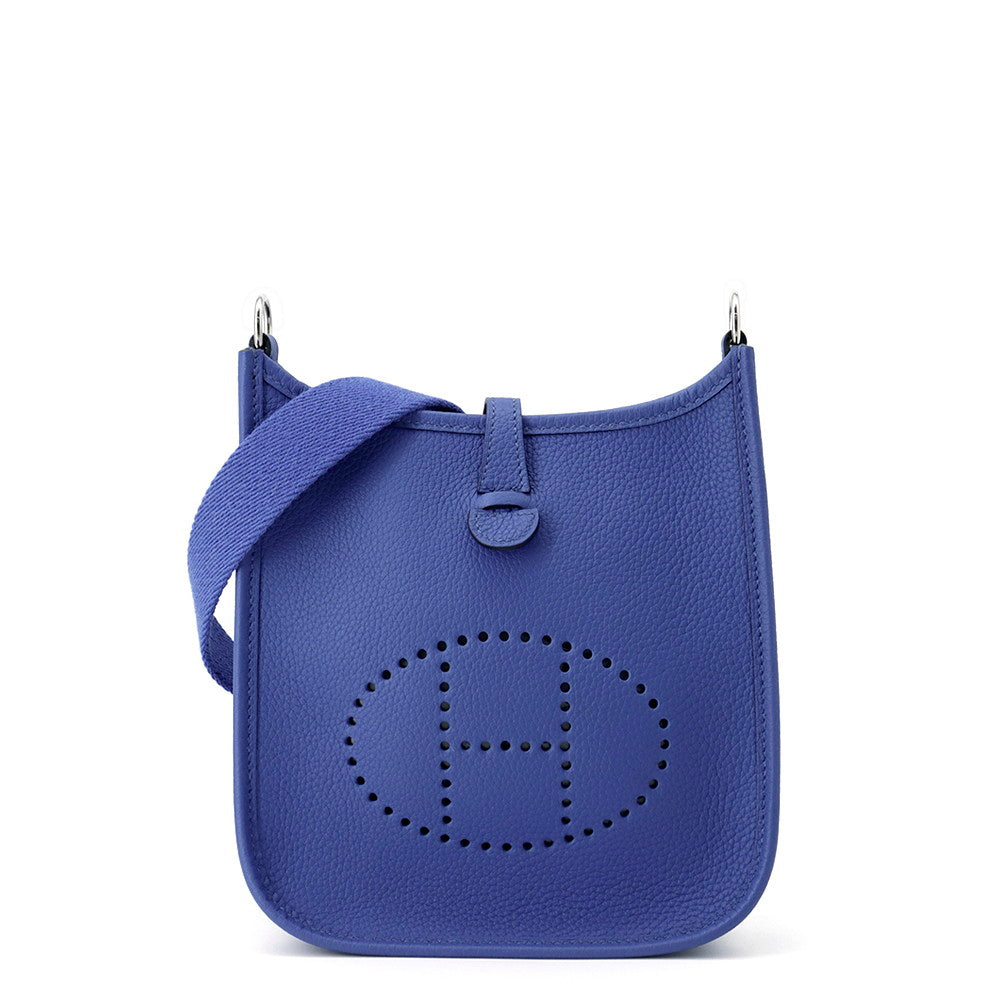 HERMES Evelyne Long Blue royal Taurillon Clemence Size TPM