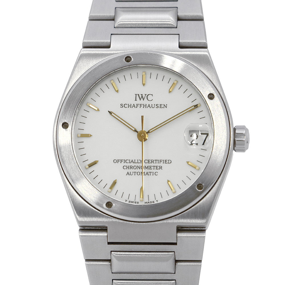 IWC India W34mm Stainless Steel White Dial3521-002