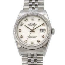 将图像加载到图库查看器中，ROLEX Datejust W36mm Stainless Steel K18WG Mother of Pearl Dial16234NA
