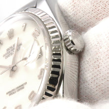Load image into Gallery viewer, ROLEX Datejust W36mm Stainless Steel K18WG White Shell Dial16234NA
