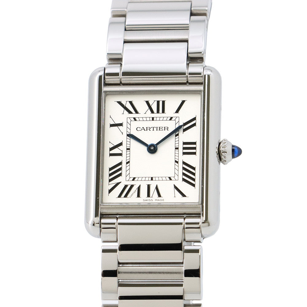 CARTIER Tank Solo LM W25.5mm x H33.7mm Stainless Steel Silver DialWSTA0052