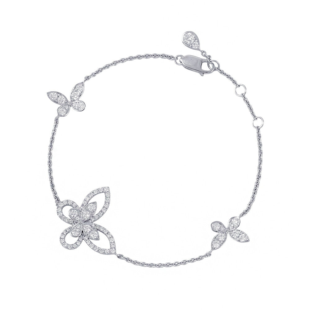 GRAFF Butterfly Silhouette Diamond Bracelet Size MiniRGB416 18K White Gold