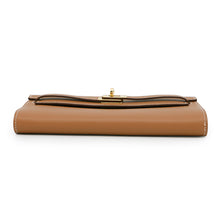 Load image into Gallery viewer, HERMES Kelly wallet long to go Gold Evercolor
