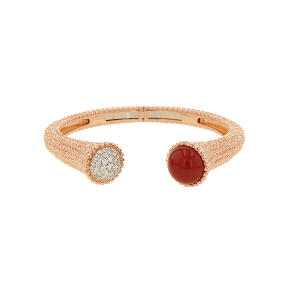 Van Cleef & Arpels Perlée Couleur Bracelet Medium Model Size MVCARP27400 18K Pink Gold