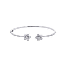 将图像加载到图库查看器中，GRAFF Wildflower Open Pavé Diamond Bangle Size 6.1&quot;RGB540 18K White Gold
