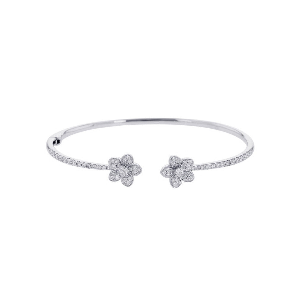 GRAFF Wildflower Open Pavé Diamond Bangle Size 6.1