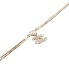 Load image into Gallery viewer, CHANEL CC Logo Necklace ChokerABE544 Rhinestone Gold Plated
