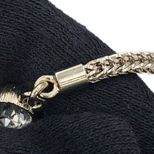 Load image into Gallery viewer, CHANEL CC Logo Necklace ChokerABE544 Rhinestone Gold Plated
