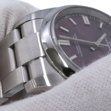 将图像加载到图库查看器中，ROLEX Oyster Perpetual W36mm Stainless Steel Red Grape Dial116000
