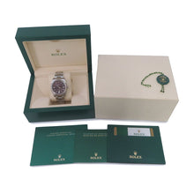 将图像加载到图库查看器中，ROLEX Oyster Perpetual W36mm Stainless Steel Red Grape Dial116000
