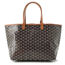 Load image into Gallery viewer, GOYARD Saint Louis Natural/Black PVC Coated Canvas Leather Size PM
