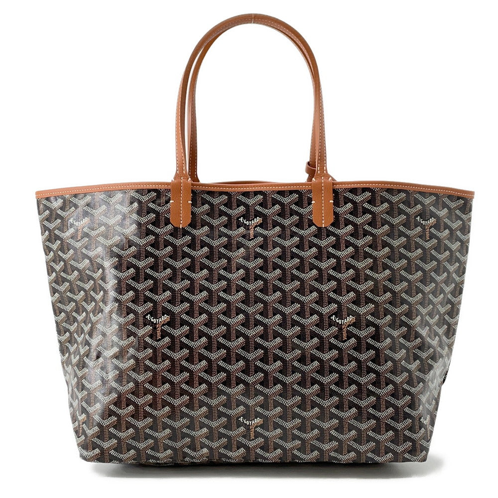 GOYARD Saint Louis Natural/Black PVC Coated Canvas Leather Size PM