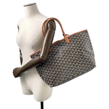Load image into Gallery viewer, GOYARD Saint Louis Natural/Black PVC Coated Canvas Leather Size PM
