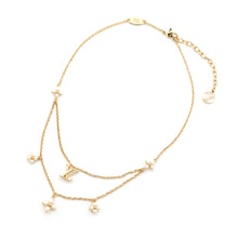 Load image into Gallery viewer, LOUIS VUITTON LV Flora Gram Necklace GoldM00981 Gold Plated Resin
