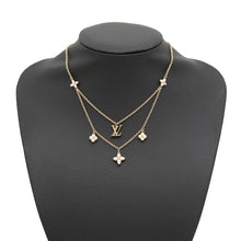 Load image into Gallery viewer, LOUIS VUITTON LV Flora Gram Necklace GoldM00981 Gold Plated Resin
