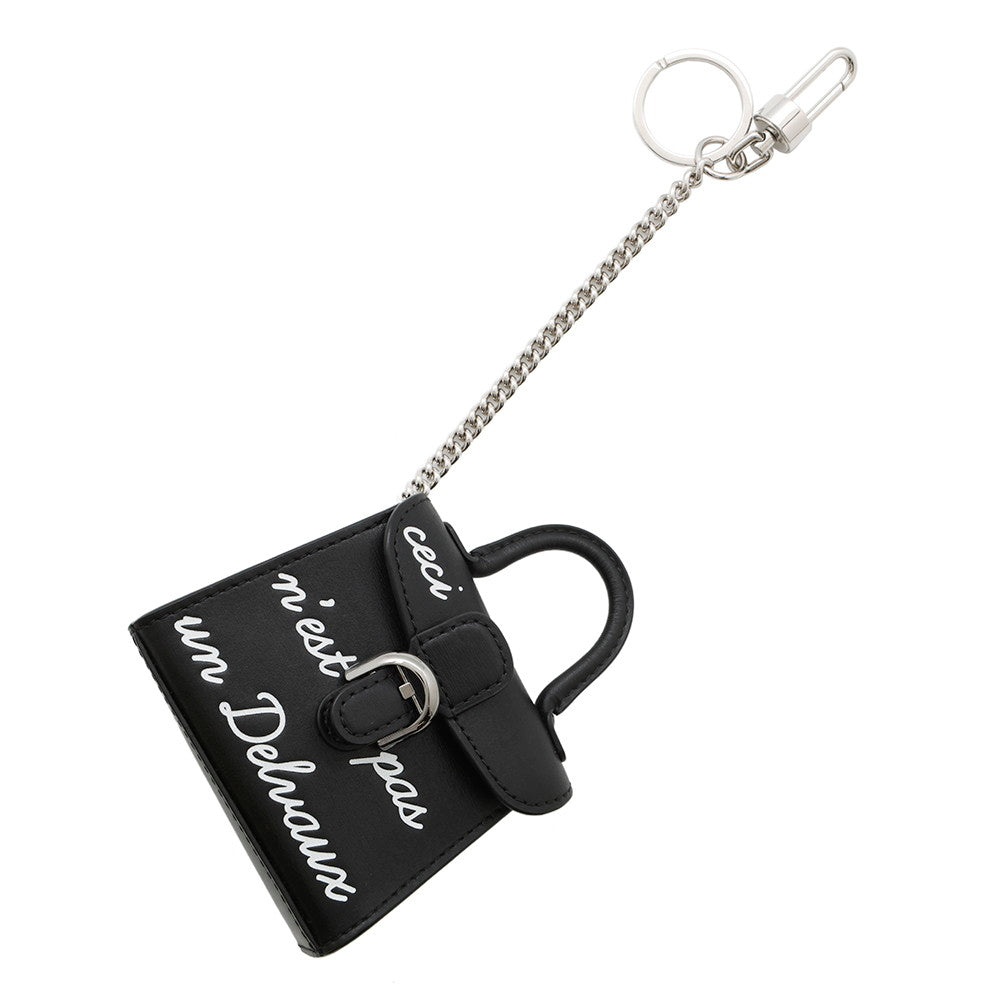 Bryon Bag Charm Black Leather