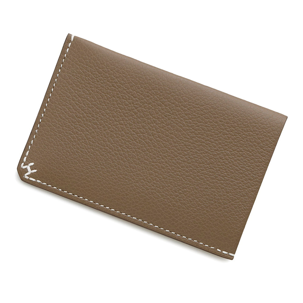 HERMES HSellier Card Case Etoupe Evercolor