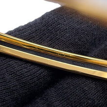 Load image into Gallery viewer, HERMES Enamel Bangle Belt Pattern Size PM Navy/White/Light Blue Enamel Metal
