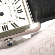 将图像加载到图库查看器中，CARTIER Tank Solo LM H34.8mm×W27.4mm Stainless Steel Leather Silver DialWSTA0028

