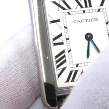 将图像加载到图库查看器中，CARTIER Tank Solo LM H34.8mm×W27.4mm Stainless Steel Leather Silver DialWSTA0028
