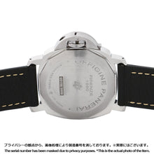 将图像加载到图库查看器中，PANERAI Luminor Marina Logo 3 Days Acciaio W44mm Stainless Steel Leather Black DialPAM00776
