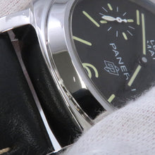 将图像加载到图库查看器中，PANERAI Luminor Marina Logo 3 Days Acciaio W44mm Stainless Steel Leather Black DialPAM00776
