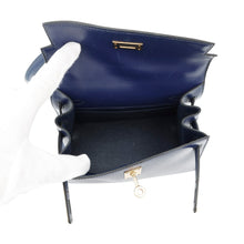 Load image into Gallery viewer, HERMES Mini Kelly Blue Saphir Box Calf Leather
