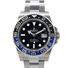 将图像加载到图库查看器中，ROLEX GMT MasterⅡ W40mm Stainless Steel Black Dial126710BLNR
