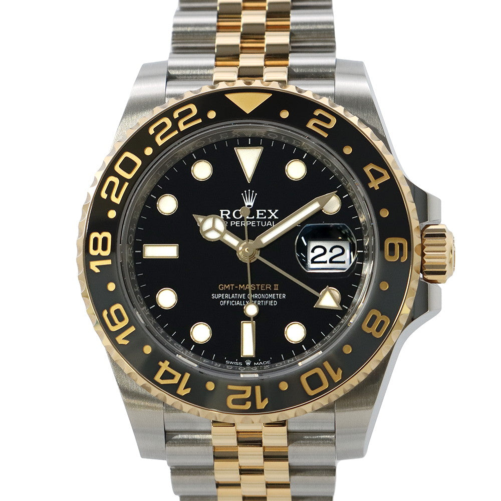 ROLEX GMT MasterⅡ W40mm Stainless Steel K18YG Black Dial126713GRNR