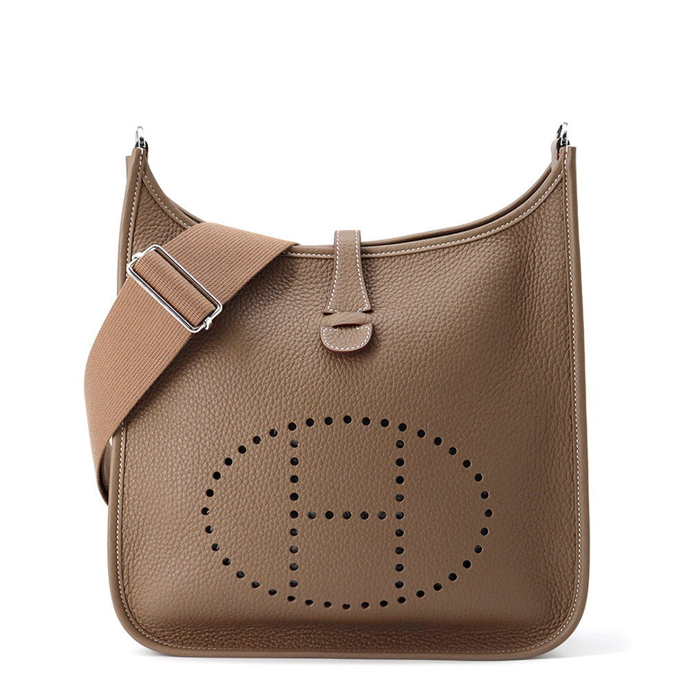 HERMES Evelyne 3 Etoupe Taurillon Clemence Size PM