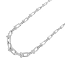 Load image into Gallery viewer, TIFFANY&amp;Co. Hardware Graduated Link Necklace60153092 SV925 Size Small
