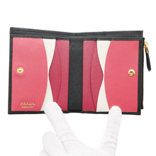 Load image into Gallery viewer, PRADA Saffiano Leather Multicolor Wallet Black/Pink1ML050 Leather
