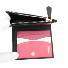 Load image into Gallery viewer, PRADA Saffiano Leather Multicolor Wallet Black/Pink1ML050 Leather
