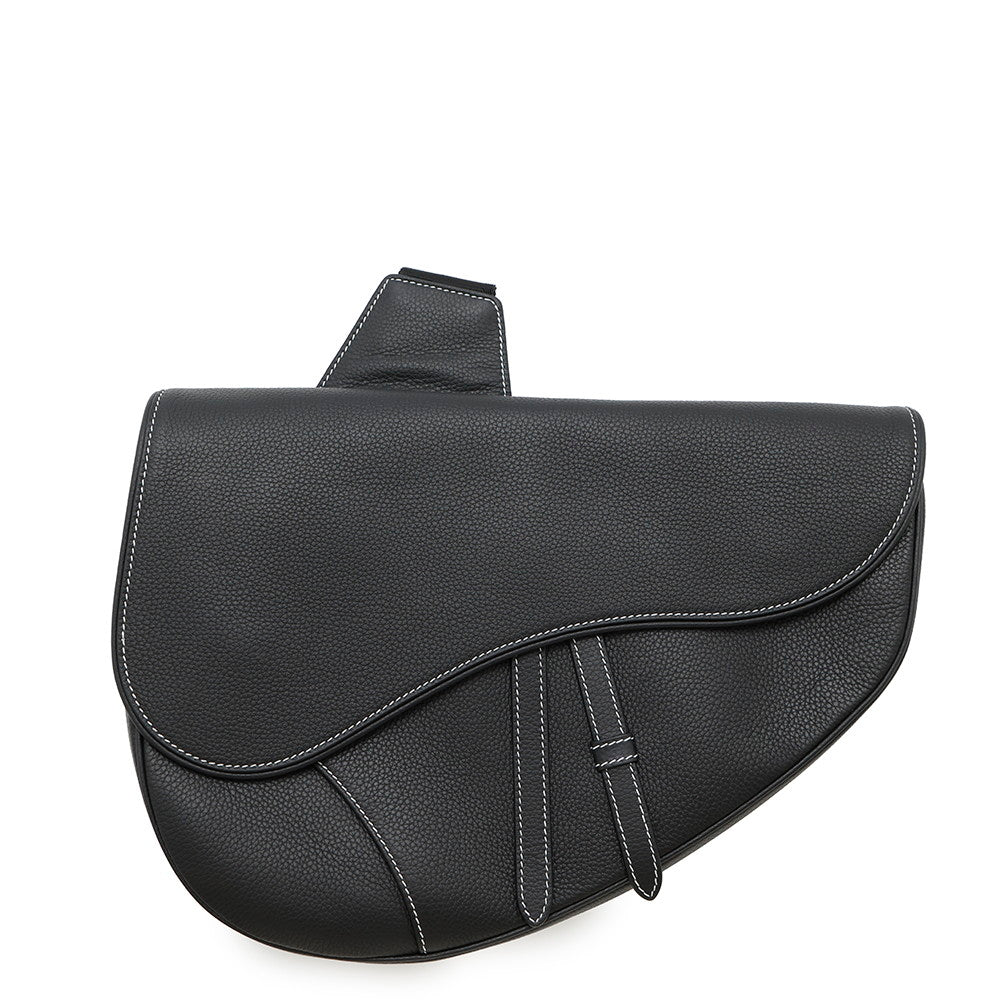 Dior Maxi Saddlebag Black1ADPO211YKK Calf Leather