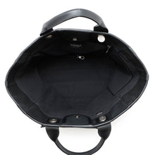 将图像加载到图库查看器中，CHANEL Deauville 2WAY ChainTote Bag Black/WhiteA66941 Canvas Leather Size MM

