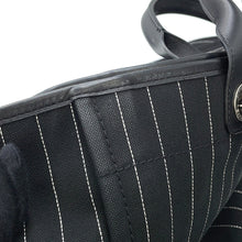 将图像加载到图库查看器中，CHANEL Deauville 2WAY ChainTote Bag Black/WhiteA66941 Canvas Leather Size MM
