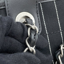 将图像加载到图库查看器中，CHANEL Deauville 2WAY ChainTote Bag Black/WhiteA66941 Canvas Leather Size MM
