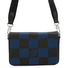将图像加载到图库查看器中，LOUIS VUITTON Studio messenger Noir/BlueN50037 Damier Infini Leather3D
