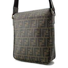 将图像加载到图库查看器中，FENDI Zucca flap messenger bag Brown7VA215 PVC
