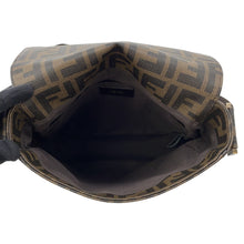 将图像加载到图库查看器中，FENDI Zucca flap messenger bag Brown7VA215 PVC
