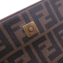 将图像加载到图库查看器中，FENDI Zucca flap messenger bag Brown7VA215 PVC
