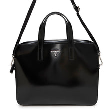 将图像加载到图库查看器中，PRADA 2WAY business bag Black2VE368 BrushedLeather
