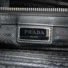 将图像加载到图库查看器中，PRADA 2WAY business bag Black2VE368 BrushedLeather

