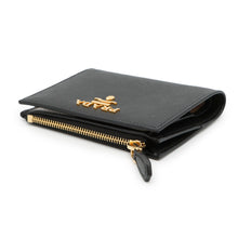 将图像加载到图库查看器中，PRADA Saffiano LeatherMulticolor Bifold Wallet Black/Pale pink1ML050 Leather
