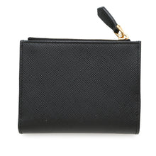 将图像加载到图库查看器中，PRADA Saffiano LeatherMulticolor Bifold Wallet Black/Pale pink1ML050 Leather
