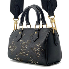 将图像加载到图库查看器中，LOUIS VUITTON Nano Speedy NoirM46745 Monogram Empreinte Leather(Studded)
