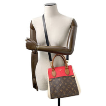 Load image into Gallery viewer, LOUIS VUITTON Fold tote Cerise/Cream/BrownM45389 Monogram Calf Leather Size PM
