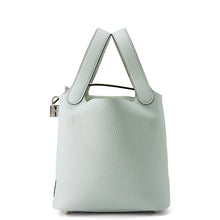 将图像加载到图库查看器中，HERMES Picotin Lock Blue Pale Taurillon Clemence Size PM
