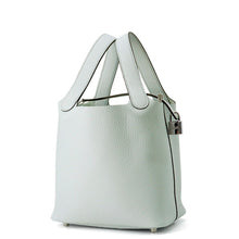 将图像加载到图库查看器中，HERMES Picotin Lock Blue Pale Taurillon Clemence Size PM
