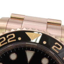 将图像加载到图库查看器中，ROLEX GMT MasterII W40mm 18K Pink Gold Black Dial126715CHNR
